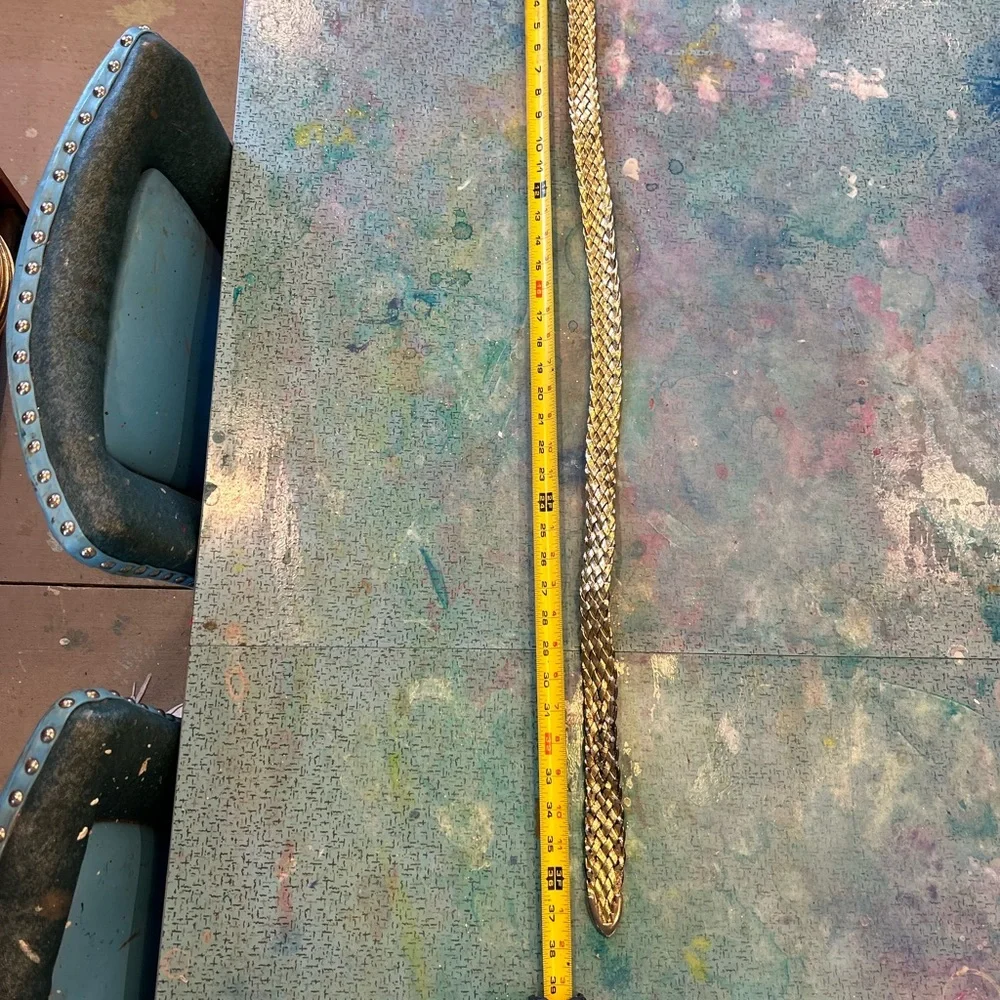80s Gold Braided Belt